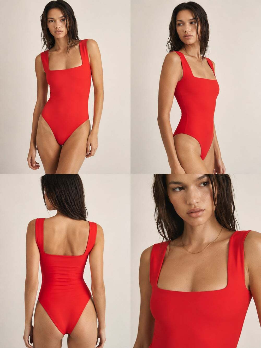 MIKOH NWT Square Neck One Piece Swimsuit in Bright Orange Size XS